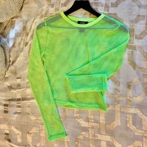 Fish-Net Neon Green Top